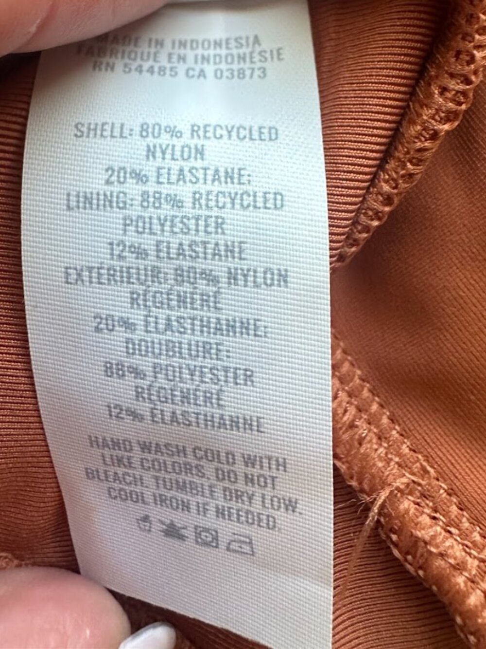 Aerie Ruched High Waisted Bikini Bottoms Rust Orange Size Small - Picture 4 of 6